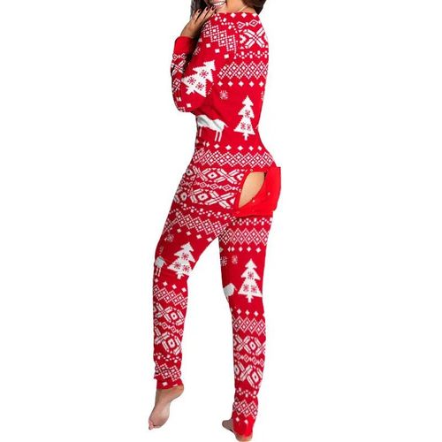 Pyjama Pour Femme,Combinaison De Nuit,Dos Trempé,Fesses Ouvertes