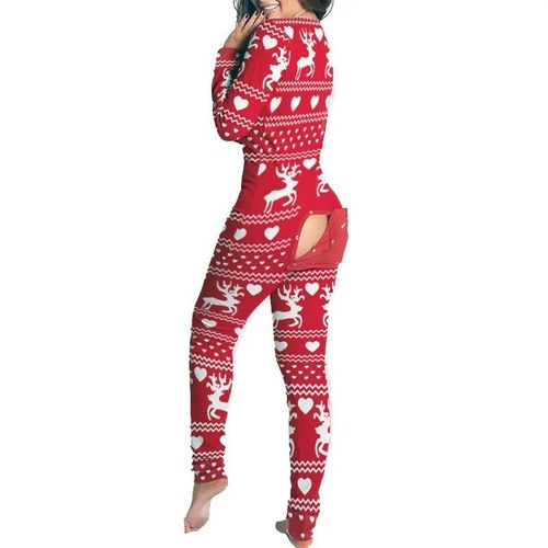 Pyjama Pour Femme,Combinaison De Nuit,Dos Trempé,Fesses Ouvertes