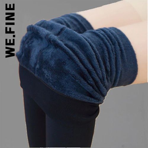 We.Fine-Leggings Élastiques En Velours Pour Femmes,Pantalons Skinny Épais Et Chauds,Pantalons Noirs,Hiver 2023
