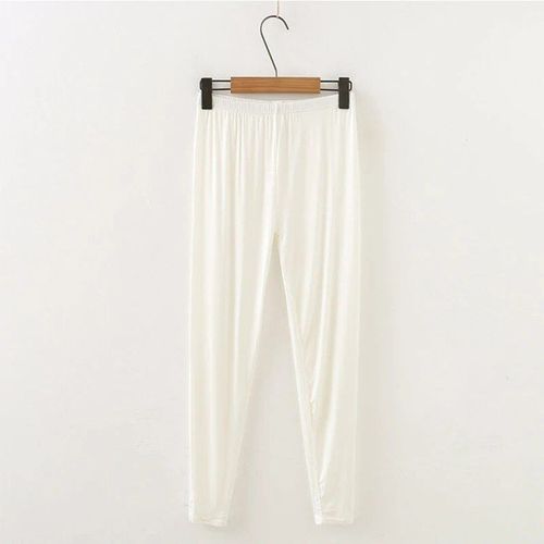 Leggings Amples Pour Femmes,Pantalons Courts Respirants Et Décontractés,Taille Élastique,Couleur Unie,Crayon,Été