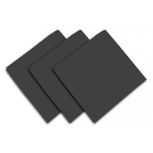 Lot De 3 Serviettes De Table 40x40 Cm Alix Anthracite, Par Soleil D'ocre