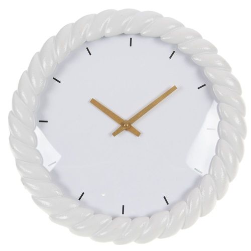 Horloge torsade blanche 31 cm