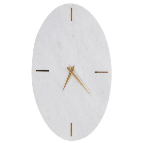 Horloge ovale Marbre blanc 52 cm