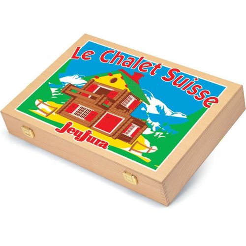 Jeu De Construction Chalet - 175 Pieces - Coffret Bois