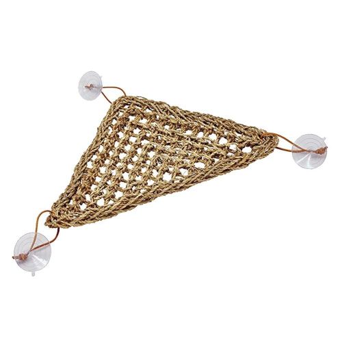 Hamac En Fiber D'herbe Naturelle,Lit-Balançoire Pour Animaux De Compagnie,Lit-Balançoire Pour Reptile,Iguane,Crabe,Jouet,Avec Ventouse - Type Triangle