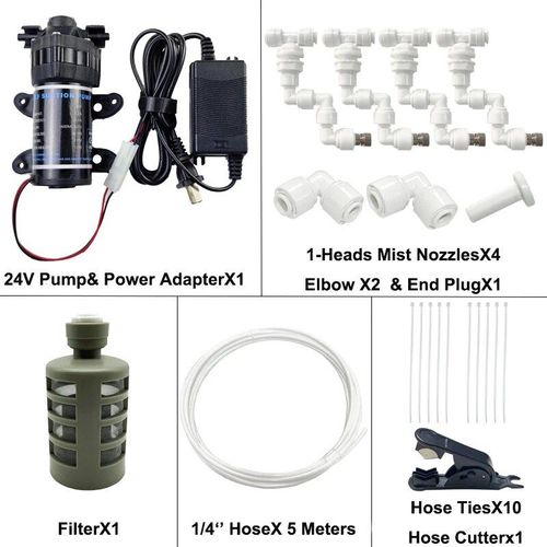Brumisateur Intelligent pour Terrarium de Reptile,Humidificateur Électronique,Minuterie existent,Système de Pulvérisation de Forêt Tropicale,Kit d'Arrosage - Type White 1 head