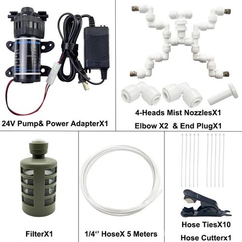 Brumisateur Intelligent pour Terrarium de Reptile,Humidificateur Électronique,Minuterie existent,Système de Pulvérisation de Forêt Tropicale,Kit d'Arrosage - Type White 3 head