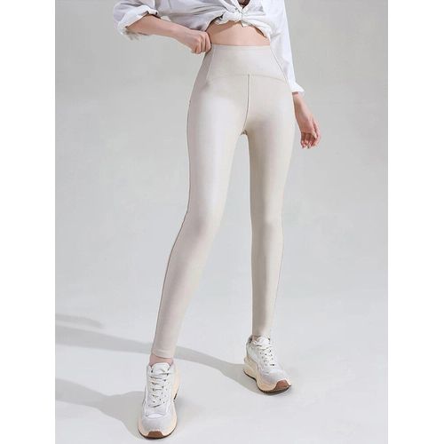 Leggings En Cuir Pu Taille Haute Pour Femmes,Pantalons Élastiques,Peau De Mouton De Haute Qualité,Leggings Sexy Minces,Sourire 256,Automne Et Hiver