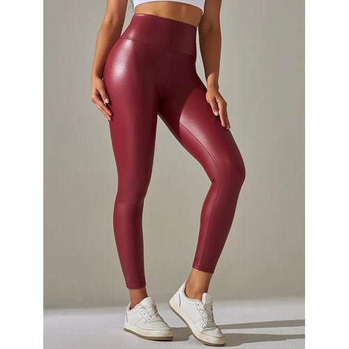 Leggings En Similicuir Taille Haute Pour Femmes,Pantalons Moulants Sexy,Haute Élasticité,Été,