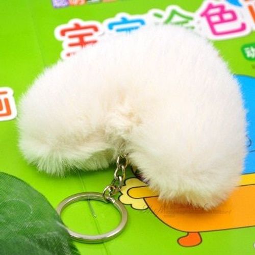 Porte-Clés Pompon Moelleux Pour Femme,Forme De C?ur Doux,Fausse Clé De Lapin Joball,Accessoires De Sac De Voiture,Porte-Clés,Cadeaux - Type Hj-7
