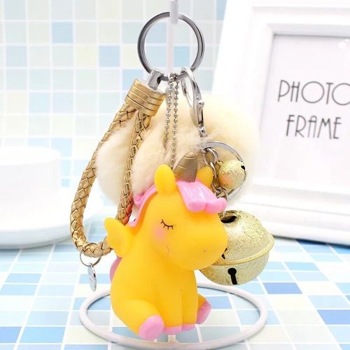 Porte-Clés Boule De Cheveux Rose Nairobi Orn Pour Femme,Pendentif De Sac Pour Femme,Boule En Peluche,Cheveux De Lapin Artificiels Moelleux,Porte-Clés Pour Fille #C