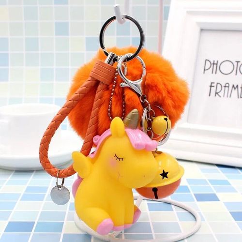 Porte-Clés Boule De Cheveux Rose Nairobi Orn Pour Femme,Pendentif De Sac Pour Femme,Boule En Peluche,Cheveux De Lapin Artificiels Moelleux,Porte-Clés Pour Fille #E