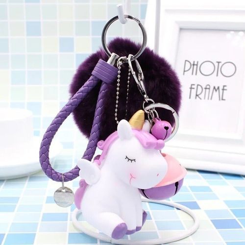 Porte-Clés Boule De Cheveux Rose Nairobi Orn Pour Femme,Pendentif De Sac Pour Femme,Boule En Peluche,Cheveux De Lapin Artificiels Moelleux,Porte-Clés Pour Fille #P