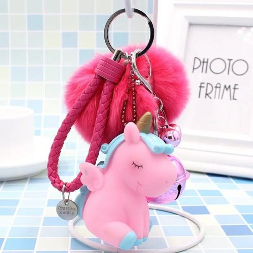 Porte-Clés Boule De Cheveux Rose Nairobi Orn Pour Femme,Pendentif De Sac Pour Femme,Boule En Peluche,Cheveux De Lapin Artificiels Moelleux,Porte-Clés Pour Fille #K