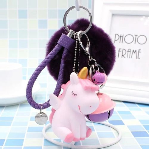 Porte-Clés Boule De Cheveux Rose Nairobi Orn Pour Femme,Pendentif De Sac Pour Femme,Boule En Peluche,Cheveux De Lapin Artificiels Moelleux,Porte-Clés Pour Fille #B2
