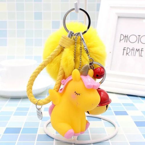 Porte-Clés Boule De Cheveux Rose Nairobi Orn Pour Femme,Pendentif De Sac Pour Femme,Boule En Peluche,Cheveux De Lapin Artificiels Moelleux,Porte-Clés Pour Fille #E2