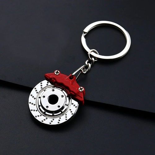 Chaîne De Frein De Moyeu De Voiture En Métal,Chaîne De Continent,Engrenage Turbo,Disque De Frein,Pendentif Normandie,Cadeau Créatif #E3