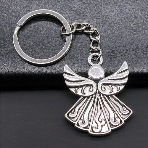 Jowomen-Porte-Clé En Métal Diy,Pendentif Ange,Porte-Clés,Souvenirs,Cadeau Créatif,Accessoires De Bijoux De Fête - Type Silver #F