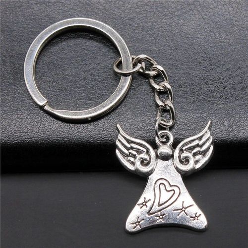 Jowomen-Porte-Clé En Métal Diy,Pendentif Ange,Porte-Clés,Souvenirs,Cadeau Créatif,Accessoires De Bijoux De Fête - Type Silver #B