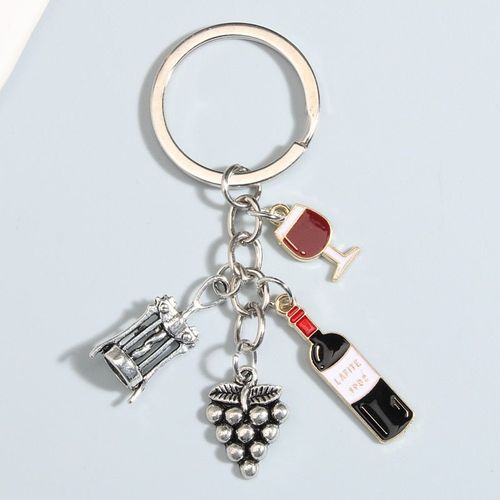 Porte-Clés De Bière En Émail Pour Hommes Et Femmes,Porte-Clés,Tasse De Bière,Clé De Vin Rouge,Cadeau Souvenir Jobar,Accessoire De Sac À Main,Bijoux De Voiture - Type E4793