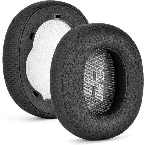 Coussinets d'oreille pour Casque JBL E65 Live 650 (650NC 650BTNC) Live 660 (660NC 660BTNC) Duet NC - Tissu Noir