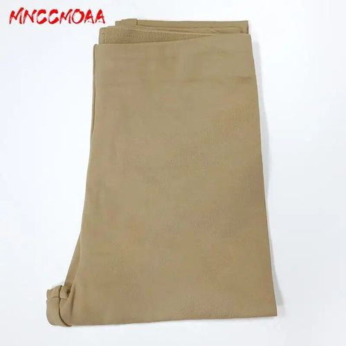 Mnccmoaa-Leggings Slim Taille Haute Pour Femme,Pantalon Monochromatique,Taille Artificiel Astique,Noir,Décontracté,Simple,Haute Qualité,Fjm,2024