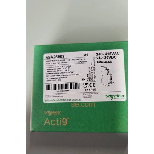 Acti9 Double Contact Auxiliaire 1OF et 1OF/SD - Courant 100mA à 6A ca/dc
