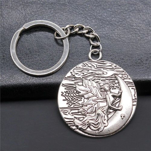 Jowomen-Porte-Clé En Métal Diy,Pendentif Ange,Porte-Clés,Souvenirs,Cadeau Créatif,Accessoires De Bijoux De Fête - Type Silver #E