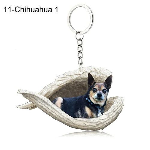 Pendentif Ange Endormi Pour Chien Et Chat,Porte-Clés Pour Animaux De Compagnie,Porte-Clés Pour Animaux De Compagnie,Clé De Sac,Cadeau De Bijoux Pour Femmes Et Filles,68 Styles,1 - Type 11-Chihuahua 1