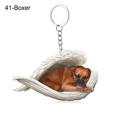 Pendentif Ange Endormi Pour Chien Et Chat,Porte-Clés Pour Animaux De Compagnie,Porte-Clés Pour Animaux De Compagnie,Clé De Sac,Cadeau De Bijoux Pour Femmes Et Filles,68 Styles,1 Pc - Type 41-Boxer