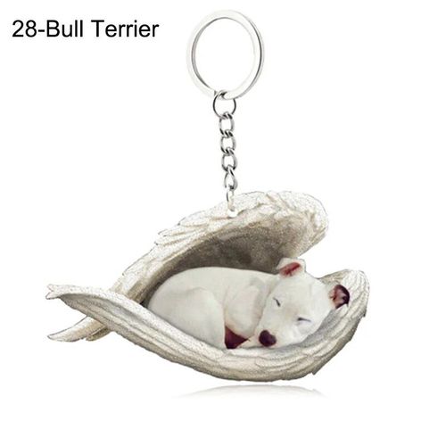 Pendentif Ange Endormi Pour Chien Et Chat,Porte-Clés Pour Animaux De Compagnie,Porte-Clés Pour Animaux De Compagnie,Clé De Sac,Cadeau De Bijoux Pour Femmes Et Filles,68 Styles - Type 28-Bull Terrier