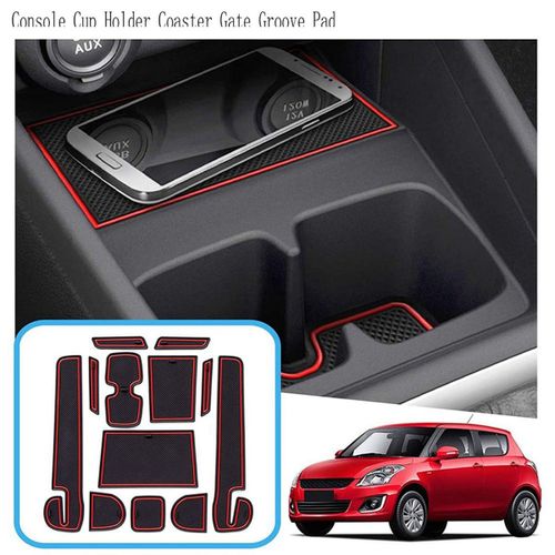 Coussin De Rainure Porte Pour Swift 2017-2021, Accessoires, Tapis Fente Voiture, Porte-Gobelet Console, Dessous Verre Antidérapant Voiture