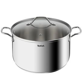 Tefal B8646404 Marmite 26 Cm Inox, Tous Feux Dont Induction, Garantie 5 Ans, Poignées Robustes, Couvercle Verre, Intuition Xl