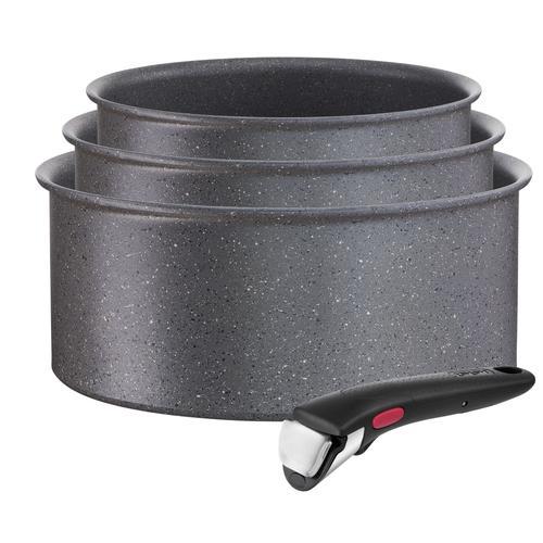 Tefal L3969002 Ingenio Natural Force Lot 3 Casseroles 16/18/20 Cm + Poignee Antiadhesif, Tous Feux Dont Induction