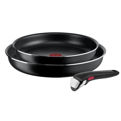 Tefal L1549013 Ingenio Easy Cook & Clean, Lot 3pcs, 2 Poêles + Poignée Amovible