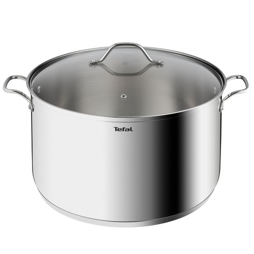 Tefal B8647504 Intuition Xl Grande Marmite Inox 36 Cm / 20 L + Couvercle Verre