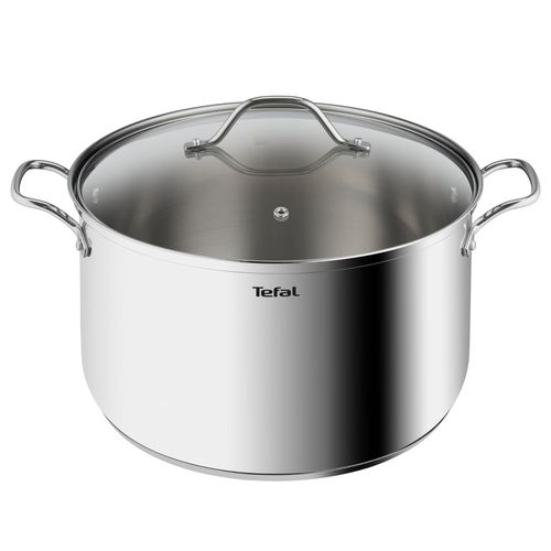 Tefal B8646904 Intuition Xl Grande Marmite Inox 30 Cm / 10 L + Couvercle Verre