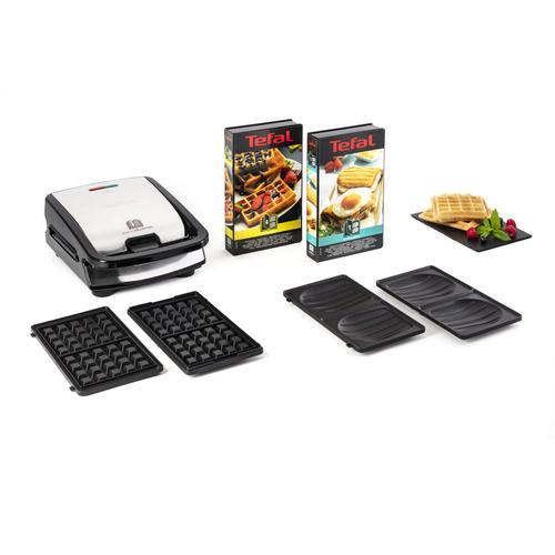 Tefal Snack collection SW853D12 - Croque-gaufres - 700 Watt - inox/noir