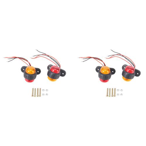 4 Pièces Séries Camion Remorque Led Lampes 24v Feux De Position Latéraux Voiture Signal D'avertissement Feu Gabarit Latéral