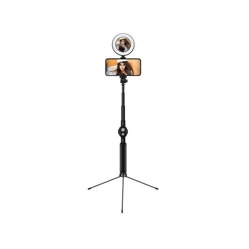Kit Selfie 2 en 1 avec trépied extensible et déclencheur Bluetooth