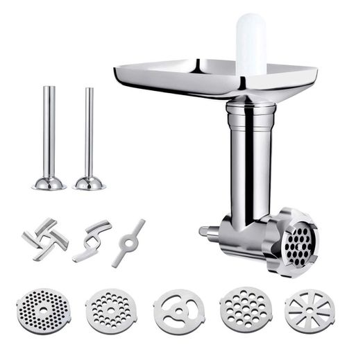 Accessoire de Hachoir à Aliments en MéTal pour Batteurs sur Socle Poussoir Saucisses Viande Robot Culinaire