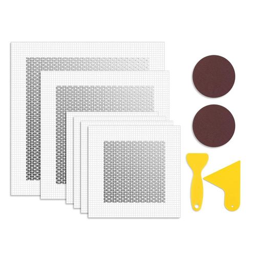 Kit de RéParation Cloisons SèChes, Kits Patchs Muraux 6 PièCes, Patch Trou Cloison SèChe 4/6/8 Pouces, MéTallique, Autocollant éTendu