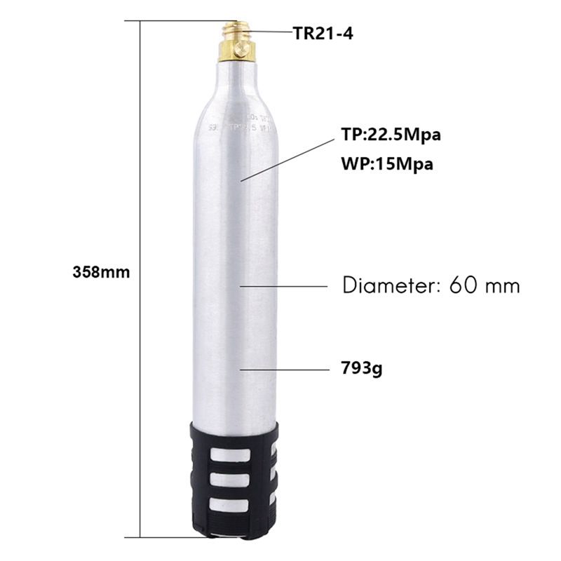 2 PiCes 0.6L Soda Maker Rechargeable Spare RUtilisable CO2... - 2