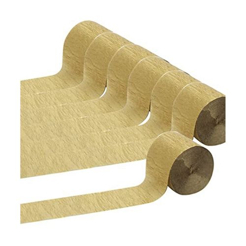 12 Rouleaux de Papier Crêpe D'or Banderoles pour Les Décorations Fête Mariage D'Anniversaire
