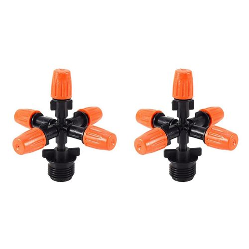 2X Arroseurs de Jardin Arrosage Automatique la Pelouse Arroseur D' Rotatif À Cercle 360 ¿DegrÉS 5 Tuyaux Tuyau D'Arrosage