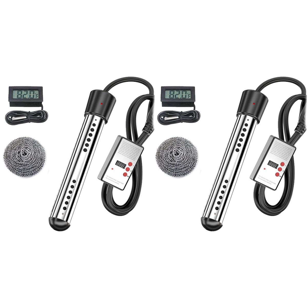 2X Rchauffeur D'Immersion 2500W, Minuterie Automatique de C...