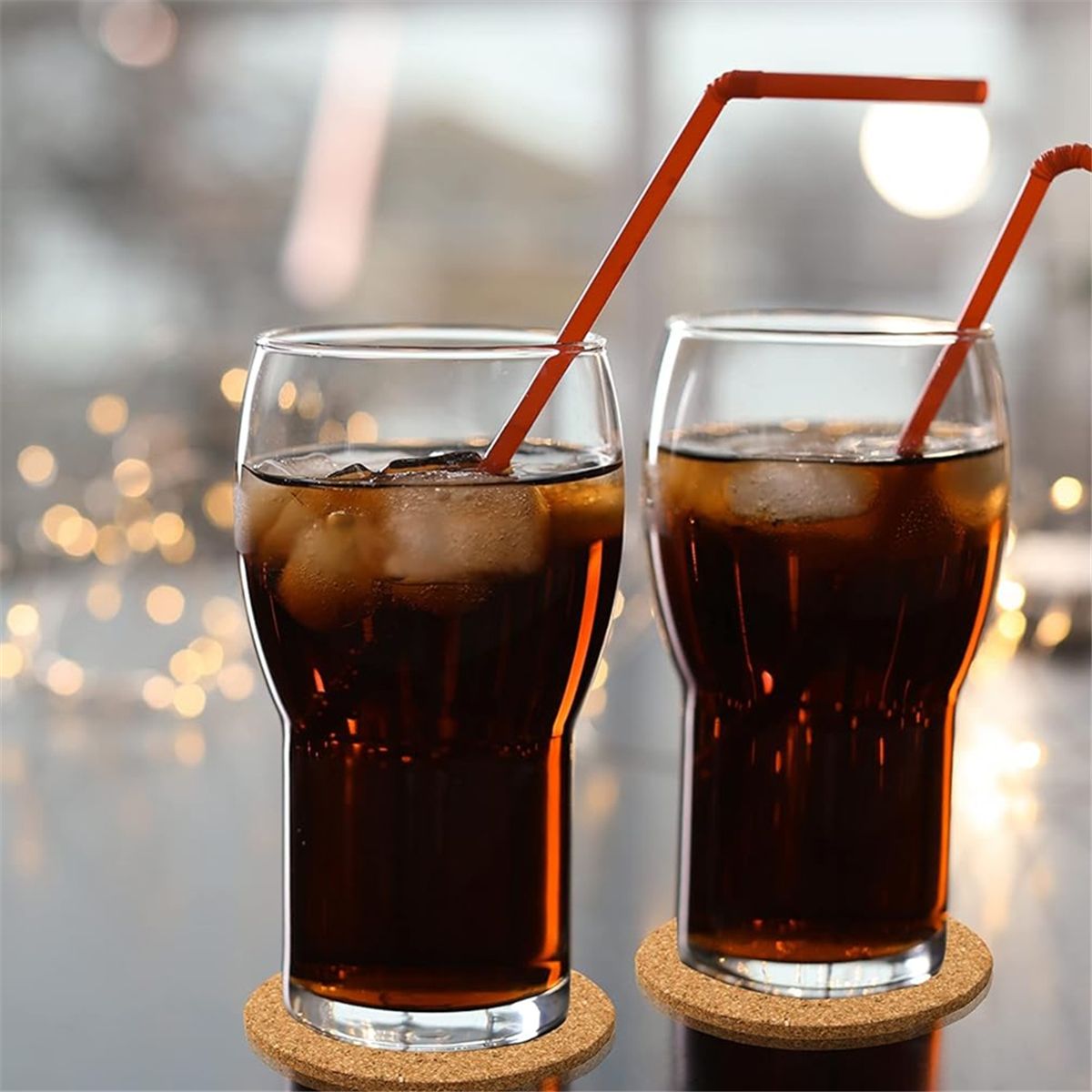 Ensemble de 50 Dessous Verre en Lige Ronds 3,5 Pouces, Resp... - 3