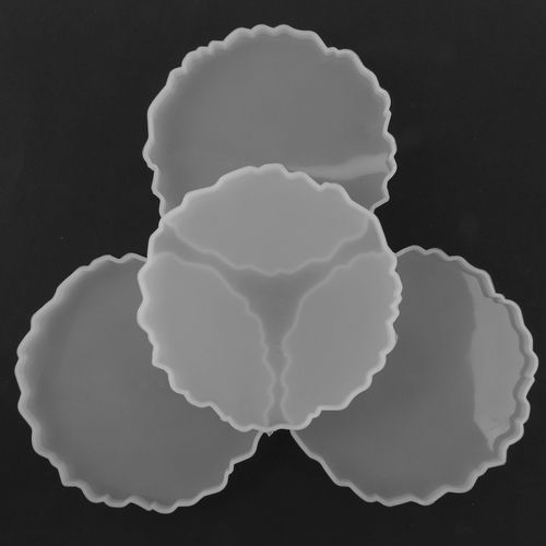 8 PièCes SéRies Moules de Dessous Verre en RéSine, éPoxy Verre, RéSine Silicone pour Faire des Tranches, Sous-Verres, DéCoration