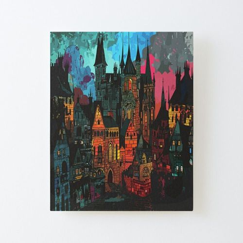 Canevas imprimer Là où l'histoire murmure : l'architecture gothique - Dark Academia Aesthetic Sans cadre 40x50cm DIY installer