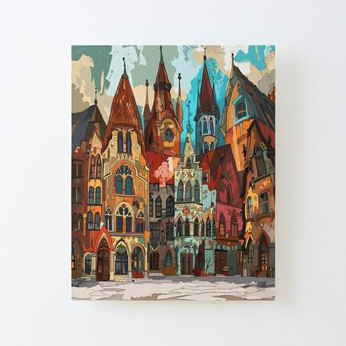 Canevas imprimer Scholae Gotica : Architecture gothique - Dark Academia Aesthetic Sans cadre 40x50cm DIY installer